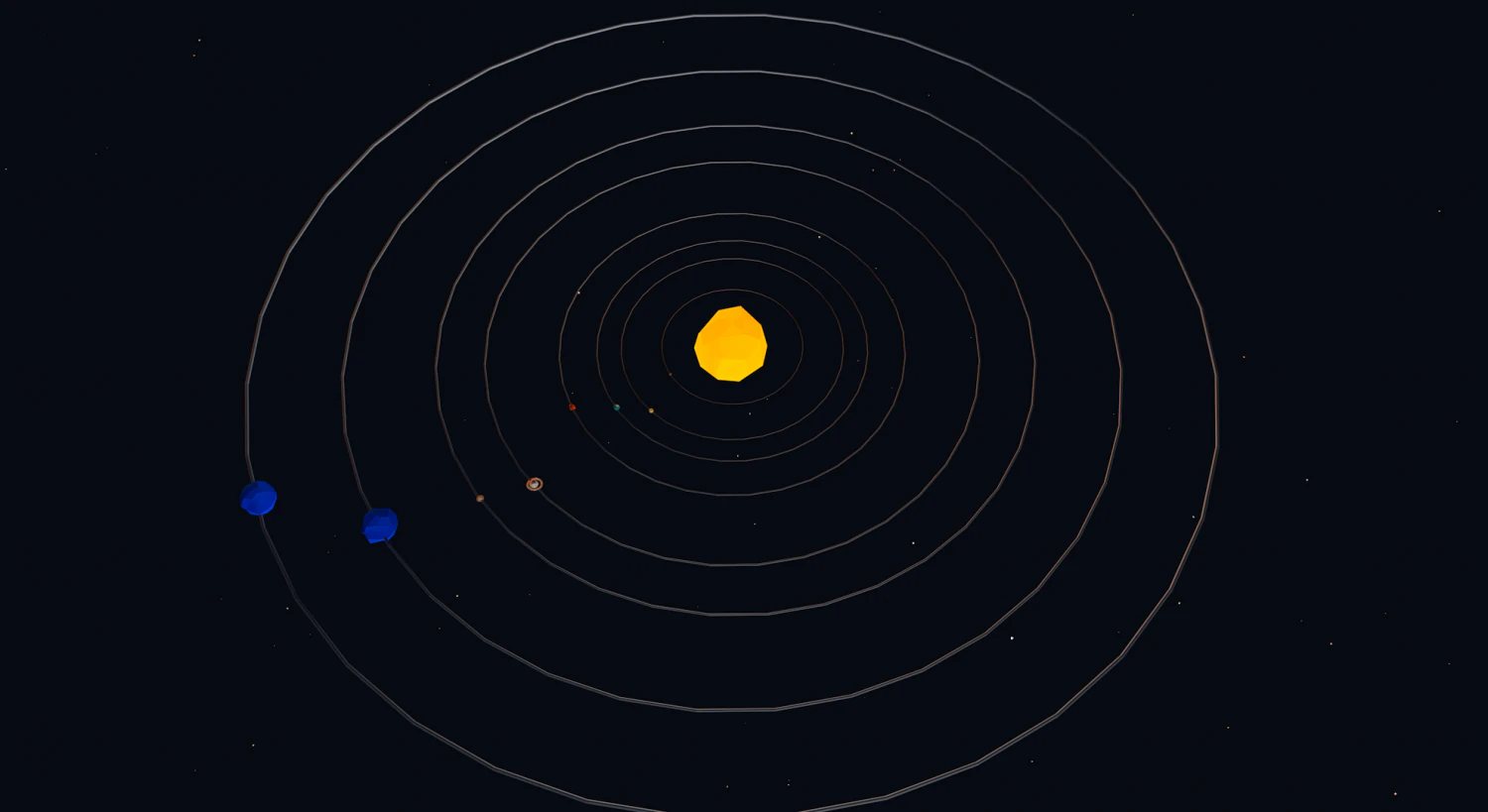 low poly solar system 3D Model .c4d .max .obj .3ds .fbx .stl .blend 