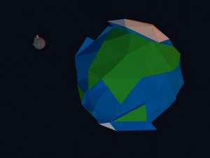 low poly solar system 3D Model