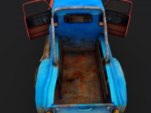old rusty pickup truck 3D Модель
