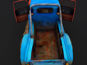 old rusty pickup truck 3D Model