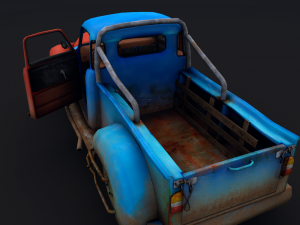 old rusty pickup truck 3D Модель