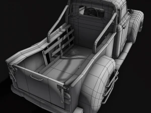 old rusty pickup truck 3D Model