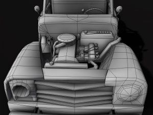 old rusty pickup truck 3D Модель