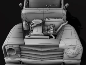 old rusty pickup truck 3D Model