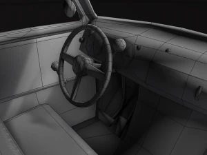 old rusty pickup truck 3D Model