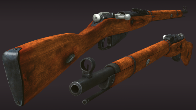 mosin-nagant Modelo 3D .c4d .max .obj .3ds .fbx .stl .blend 