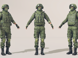 soldier in equipment ratnik 3D मॉडल