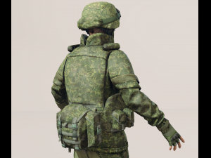 soldier in equipment ratnik 3D मॉडल