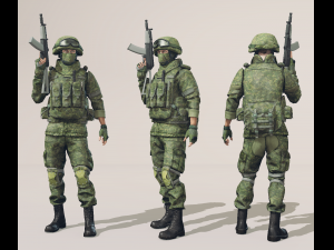 soldier in equipment ratnik 3D मॉडल
