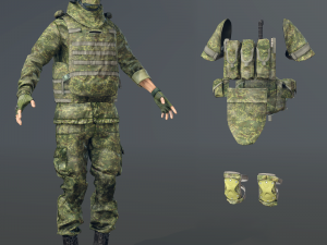 soldier in equipment ratnik 3D मॉडल