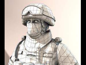 soldier in equipment ratnik 3D मॉडल