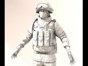 soldier in equipment ratnik 3D मॉडल