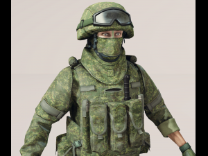 soldier in equipment ratnik 3D मॉडल
