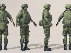 soldier in equipment ratnik 3D मॉडल
