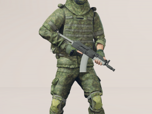 soldier in equipment ratnik 3D मॉडल