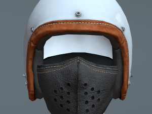 motorcycle helmet and mask 3D मॉडल