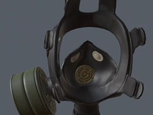 gas mask low-poly 3D Model