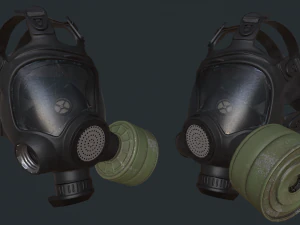 gas mask low-poly 3D Model