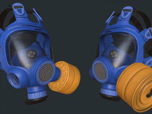 gas mask low-poly 3D Model