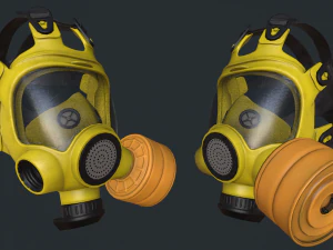 gas mask low-poly 3D Model
