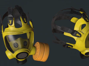 gas mask low-poly 3D Model