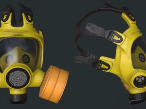 gas mask low-poly 3D Model