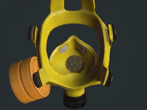 gas mask low-poly 3D Model