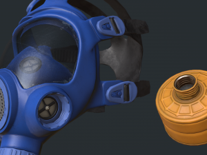 gas mask low-poly 3D Модель