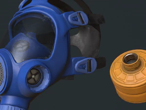 gas mask low-poly 3D Model