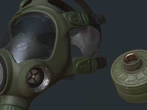 gas mask low-poly 3D Модель