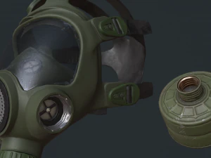 gas mask low-poly 3D Model