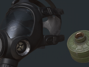 gas mask low-poly 3D Модель