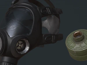 gas mask low-poly 3D Model