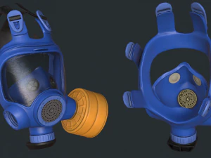 gas mask low-poly 3D Model