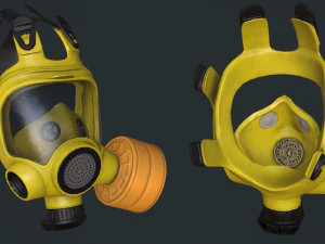 gas mask low-poly 3D Model