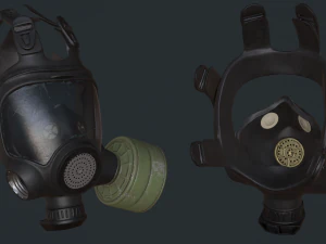 gas mask low-poly 3D Model