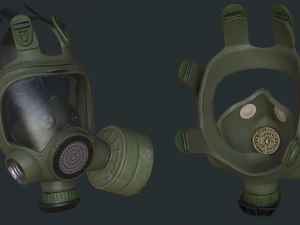gas mask low-poly 3D Model