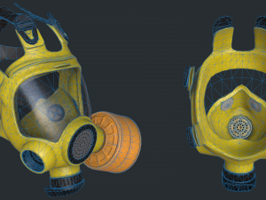 gas mask low-poly 3D Модель
