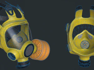 gas mask low-poly 3D Model