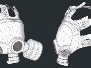 gas mask low-poly 3D Модель