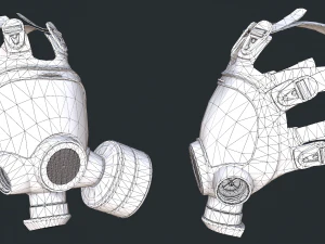 gas mask low-poly 3D Model