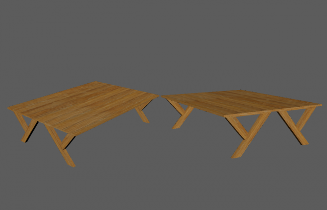 picnic table 3D Model .c4d .max .obj .3ds .fbx .stl .blend 