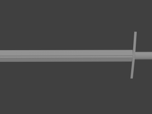 low-poly medieval sword 3D Model