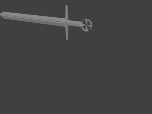 low-poly medieval sword 3Dモデル
