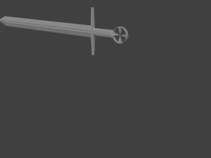low-poly medieval sword 3D Model