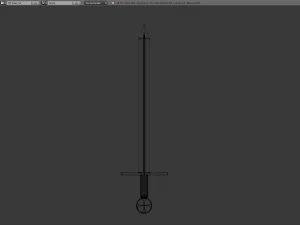 low-poly medieval sword 3D Model