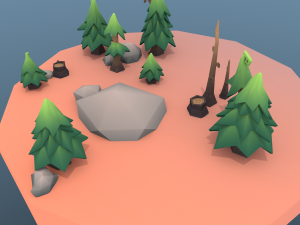 low poly tree package 3Dモデル
