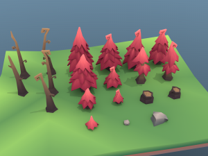 low poly tree package 3Dモデル