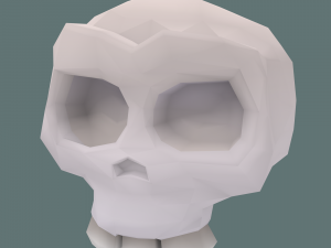 low poly skull 3D मॉडल