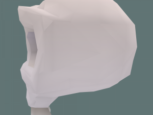 low poly skull Model 3D
